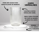 Jogo de Copos Taças Canelado Versalhes Clear Jogo Com 6 ou 12 Peças