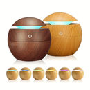 Mini Umidificador de Ar e Aromatizador de Ambientes Tipo Madeira