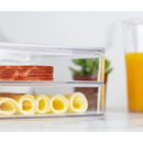 Porta Frios Hermético Acrílico Duplo 1000ml Pote de Mantimentos Cozinha Geladeira