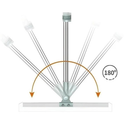 Rodo de Silicone Multiuso 120cm--140cm 2 em 1 Vassoura e Limpador de Vidros para Uso Seco e Molhado