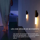 Luminaria Led Recarregável Sensor de Movimento Arandela de Madeira Minimalist Mesa Parede Magnética