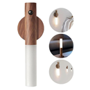 Luminaria Led Recarregável Sensor de Movimento Arandela de Madeira Minimalist Mesa Parede Magnética