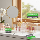 Organizador de Maquiagem Multiuso para Cosméticos, Pincéis e Acessórios de Beleza