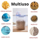 Pote Hermético 2L Com Medidor Organizador De Alimentos Mantimentos Arroz