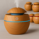 Mini Umidificador de Ar e Aromatizador de Ambientes Tipo Madeira