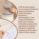Kit 6 Sacos Lava Roupa Facil Para Máquina de Lavar Delicadas Íntimas Organizador de Roupas Ziper