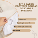Kit 6 Sacos Lava Roupa Facil Para Máquina de Lavar Delicadas Íntimas Organizador de Roupas Ziper
