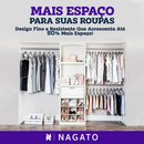 Kit 50 Cabides Veludo De Roupa Antideslizante Slim Adulto Gancho 360°