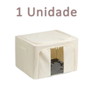 Caixa Organizadora 66L 50x40x33cm Antimofo Impermeável Guarda Roupas Brinquedos Sapatos Viagem Zíper Antivazamento