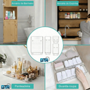 Organizador Conjunto Kit com 25 Caixas Acrilico Geladeira Gaveta Multiuso Cesto Porta Alimentos Frutas Verdura