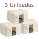 Caixa Organizadora 66L 50x40x33cm Antimofo Impermeável Guarda Roupas Brinquedos Sapatos Viagem Zíper Antivazamento