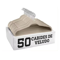 Kit 50 Cabides Veludo De Roupa Antideslizante Slim Adulto Gancho 360°