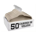Kit 50 Cabides Veludo De Roupa Antideslizante Slim Adulto Gancho 360°