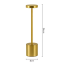 Luminária de Mesa Candeiro Dumbbell Touch de Quarto Luxuosa 3 Tons de Led