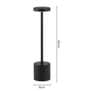 Luminária de Mesa Candeiro Dumbbell Touch de Quarto Luxuosa 3 Tons de Led