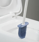 2 em 1 Escova de Silicone para Vaso Sanitário - Base de Banheiro Privada, Alta Eficiência