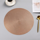 Jogo americano Kit 4 ou 8 Peças Mesa Jantar Dourado Prata Rose 38cm