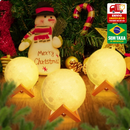 Luminária Mini Lua Cheia Abajur Decoração LED com Alto Relevo e Base para Decoração Sem Fio