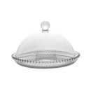 Queijeira Porta Queijo Com Tampa Transparente de Cristal Pearl Bolinhas Wolff