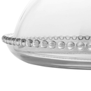 Queijeira Porta Queijo Com Tampa Transparente de Cristal Pearl Bolinhas Wolff
