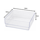 Kit 10 Organizador Acrílico Cristal Modular Geladeira Gavetas Maquiagem