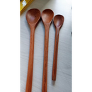 Kit 3 Colheres De Pau Madeira Maciça Polida - Utensílios De Cozinha 