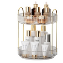 Organizador de Maquiagem Giratório – Suporte Multiuso 2  Andares p/ Cosméticos e Perfumes