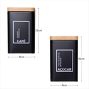Kit 2 Latas Em Metal Para Mantimentos Cafe E Acucar