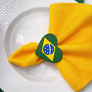Kit Copa do Mundo Mesa Posta – 4 Guardanapos + 4 Anéis de Guardanapo Sortidos