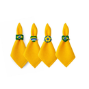 Kit Copa do Mundo Mesa Posta – 4 Guardanapos + 4 Anéis de Guardanapo Sortidos