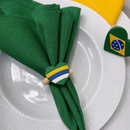 Kit Copa do Mundo Mesa Posta – 4 Guardanapos + 4 Anéis de Guardanapo Sortidos